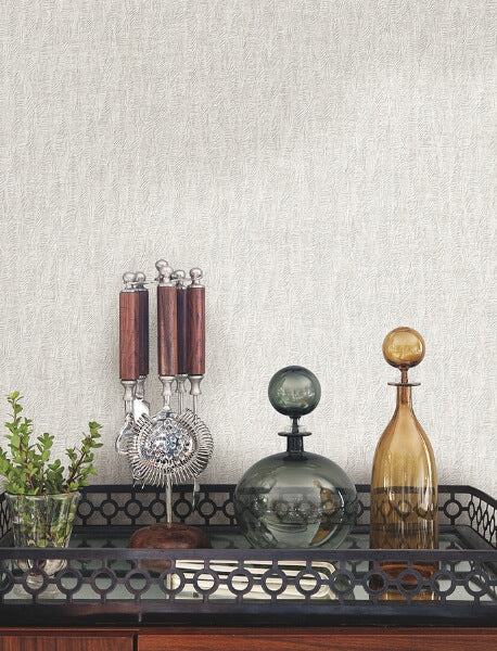 Bryson Ivory Feathered Texture Wallpaper
