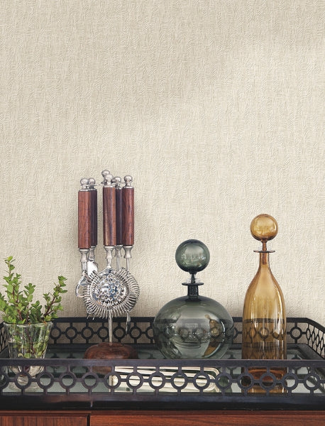 Bryson Taupe Feathered Texture Wallpaper