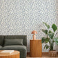 Cipher Blue Geometric Faux Grasscloth Wallpaper