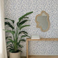 Cipher Blue Geometric Faux Grasscloth Wallpaper