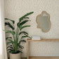 Cipher Beige Geometric Faux Grasscloth Wallpaper