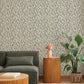 Cipher Black Geometric Faux Grasscloth Wallpaper