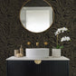 Massar Black Modern Marbled Wallpaper