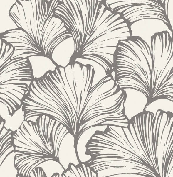 Kyoto Charcoal Ginkgo Leaf Wallpaper