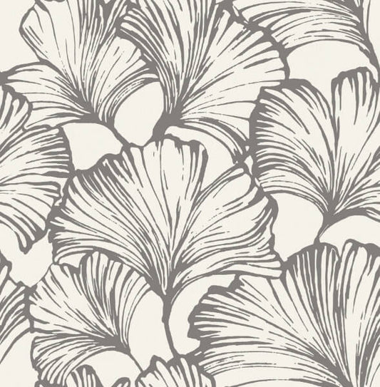 Kyoto Charcoal Ginkgo Leaf Wallpaper