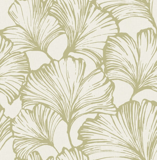 Kyoto Moss Ginkgo Leaf Wallpaper