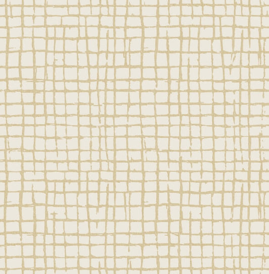Albin Pearl Gridline Wallpaper