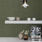 Albin Moss Gridline Wallpaper