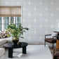 Savoye Dark Blue Spiral Arches Wallpaper