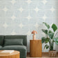 Savoye Dark Blue Spiral Arches Wallpaper