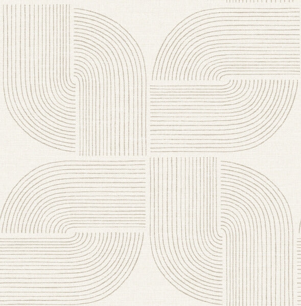 Savoye Brown Spiral Arches Wallpaper