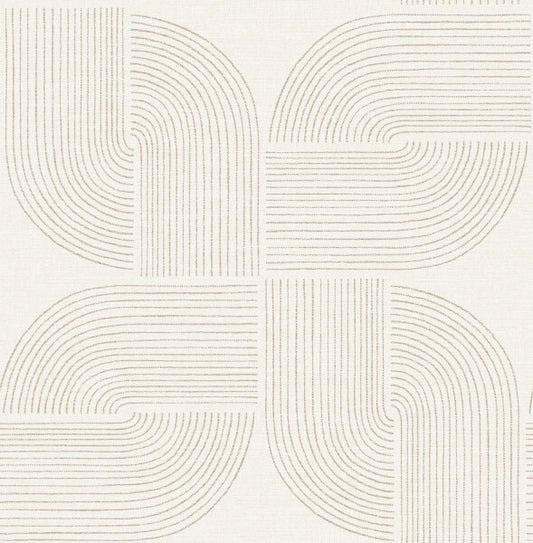 Savoye Brown Spiral Arches Wallpaper
