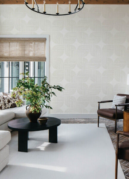 Savoye Brown Spiral Arches Wallpaper