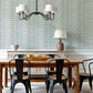 Modulus Denim Geometric Stripe Wallpaper