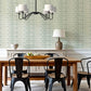 Modulus Seafoam Geometric Stripe Wallpaper