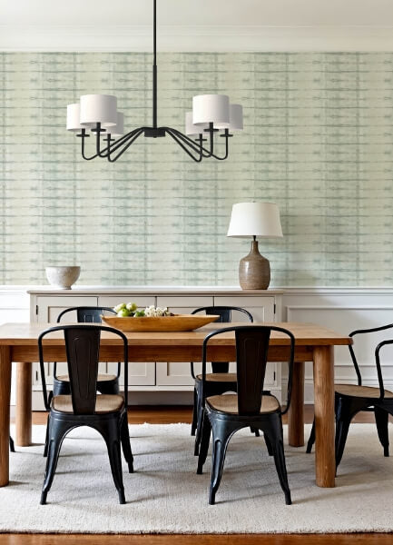 Modulus Seafoam Geometric Stripe Wallpaper
