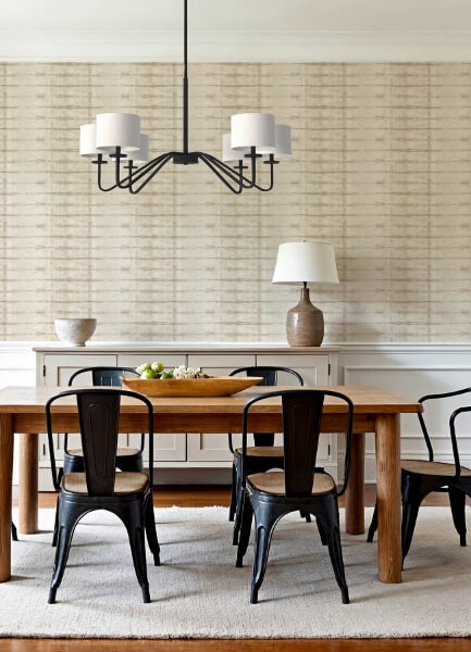 Modulus Beige Geometric Stripe Wallpaper