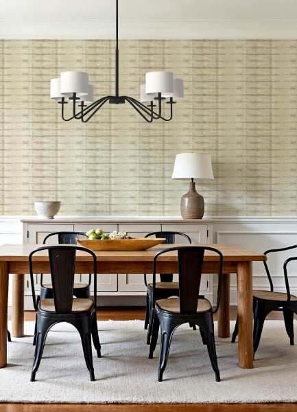 Modulus Wheat Geometric Stripe Wallpaper