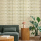 Modulus Wheat Geometric Stripe Wallpaper