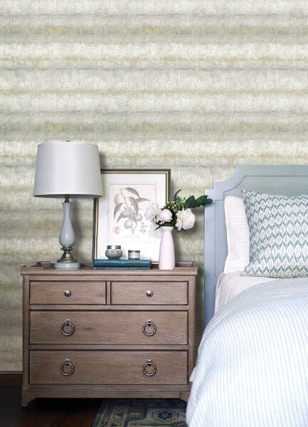 Morningtide Grey Textured Stripe Wallpaper