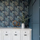 Alocasia Blue Tropical Foliage Wallpaper