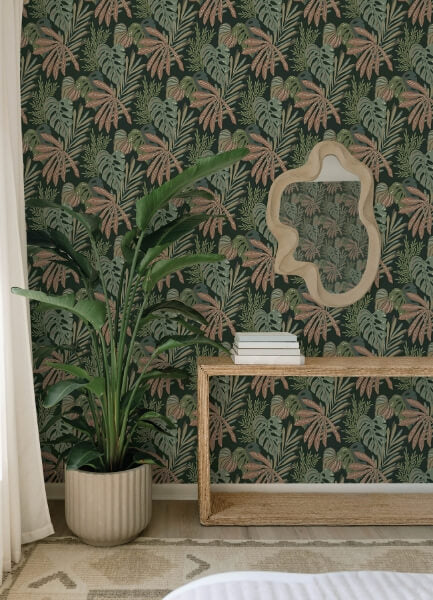 Alocasia Multicolor Tropical Foliage Wallpaper