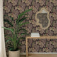 Alocasia Burgundy Tropical Foliage Wallpaper