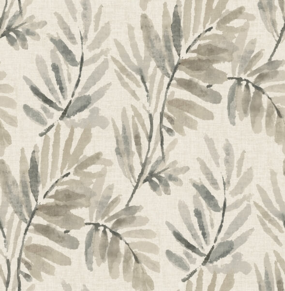 Serenade Grey Ferns Wallpaper