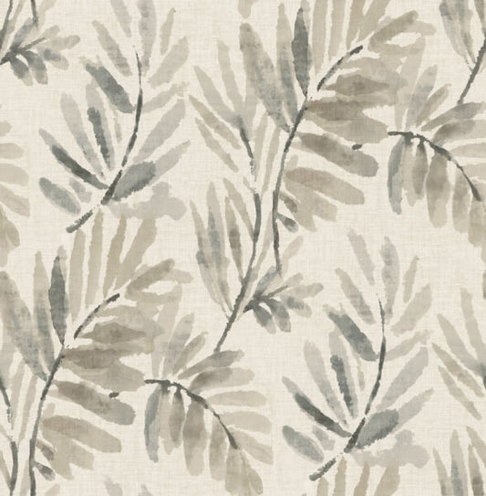 Serenade Grey Ferns Wallpaper