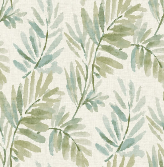 Serenade Sea Green Ferns Wallpaper