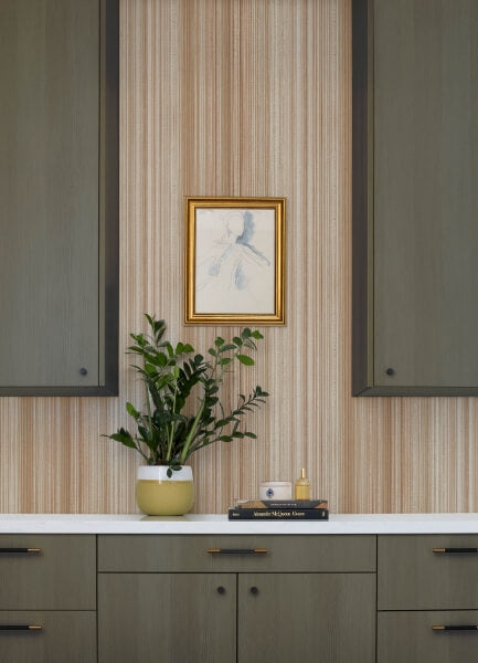 Elan Blush Ombre Stripe Wallpaper