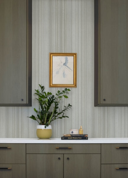 Elan Grey Ombre Stripe Wallpaper