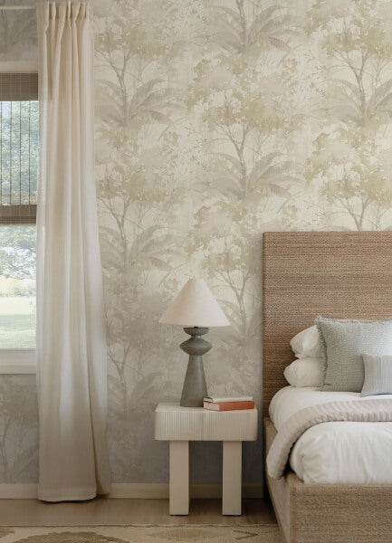 Mistwood Beige Forest Wallpaper