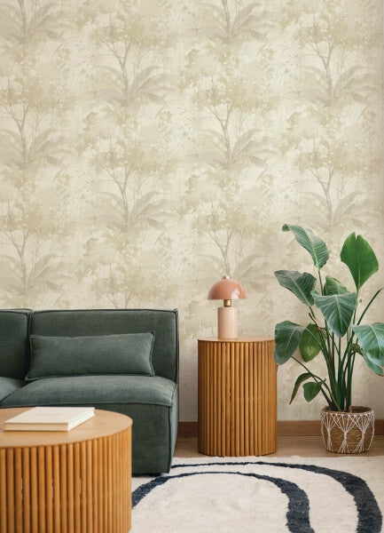 Mistwood Beige Forest Wallpaper