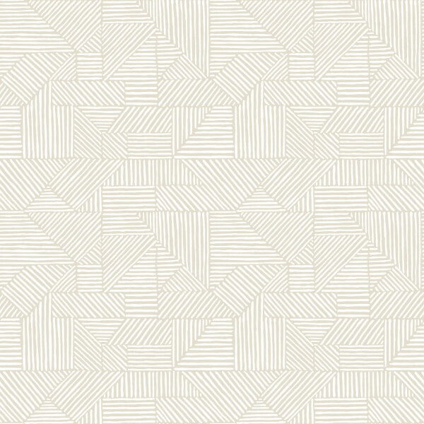 Crescendo Silver Block Geometric Wallpaper