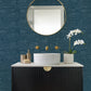 Crescendo Dark Blue Block Geometric Wallpaper
