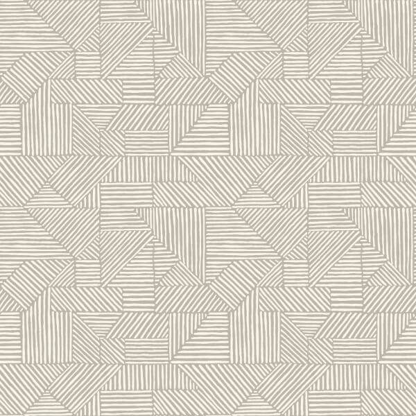 Crescendo Light Grey Block Geometric Wallpaper