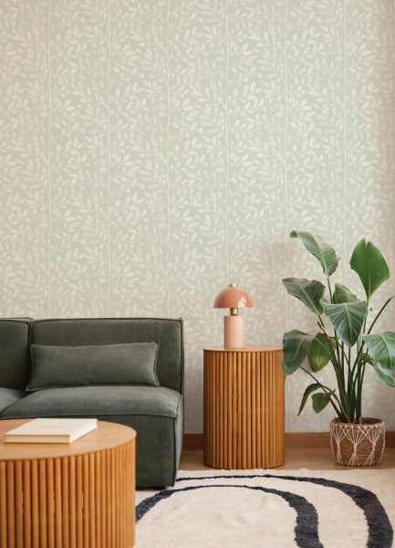 Sagecrest Light Grey Sapling Wallpaper