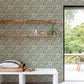 Liora Aqua Floral Trail Wallpaper