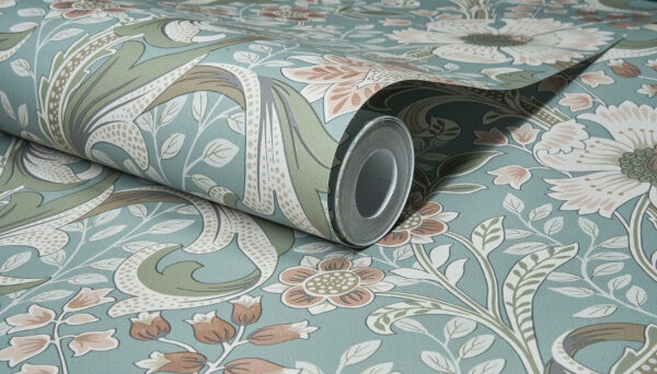 Liora Aqua Floral Trail Wallpaper