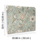 Liora Aqua Floral Trail Wallpaper
