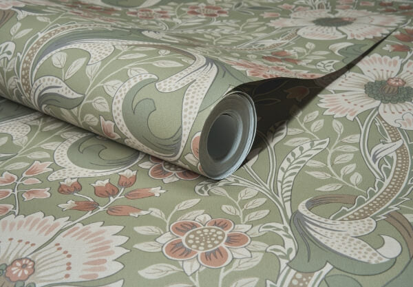 Liora Green Floral Trail Wallpaper