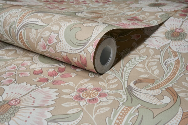Liora Taupe Floral Trail Wallpaper