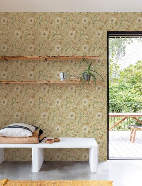 Liora Butter Floral Trail Wallpaper