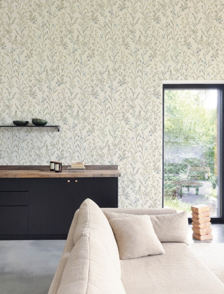 Laverne Neutral Wildflowers Wallpaper