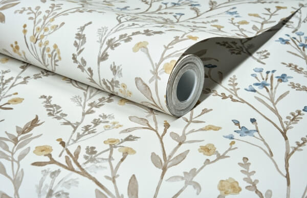 Laverne Neutral Wildflowers Wallpaper