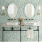 Laverne Aquamarine Wildflowers Wallpaper