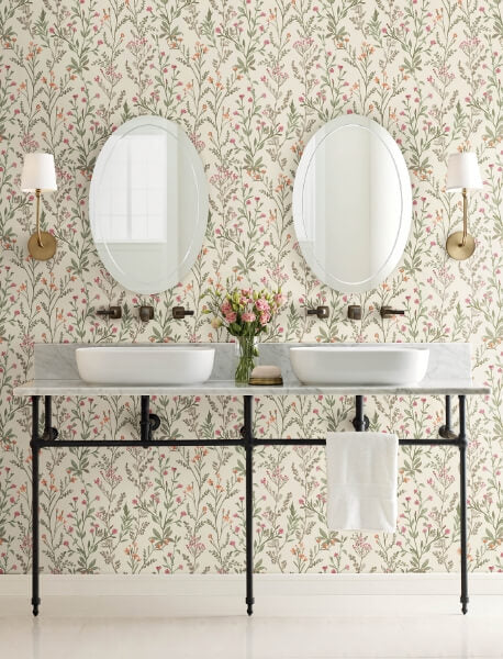 Laverne Green Wildflowers Wallpaper