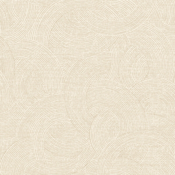 Harrison Champagne Swirling Geometric Wallpaper