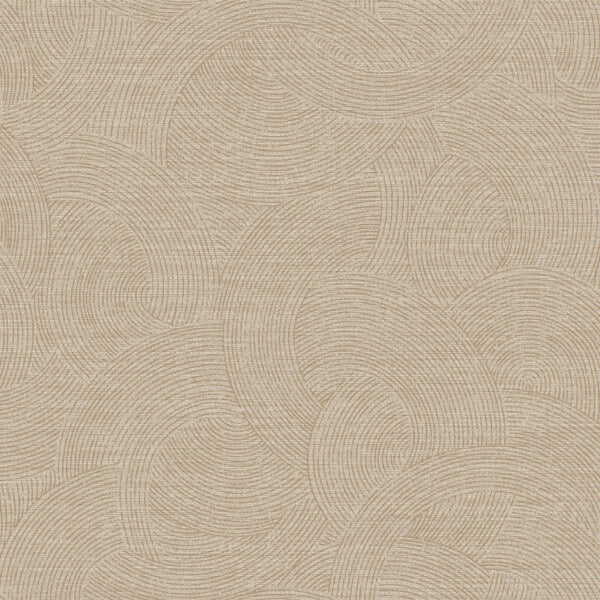 Harrison Taupe Swirling Geometric Wallpaper